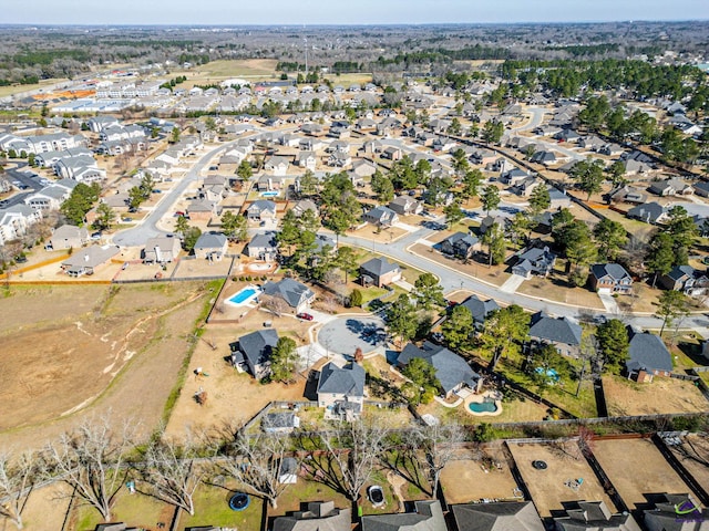 aerial view featuring a residential view