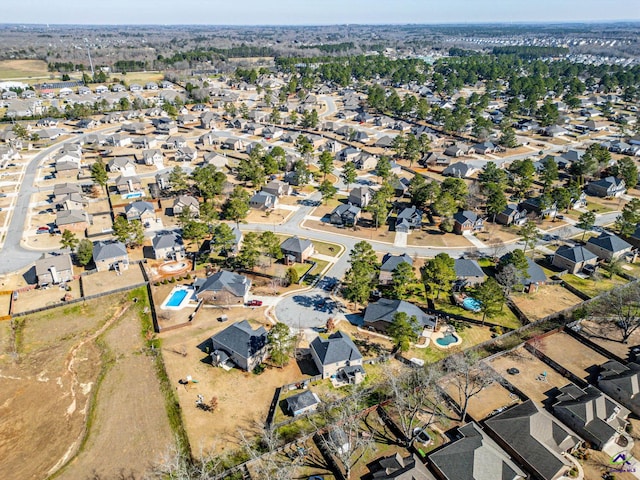 bird's eye view featuring a residential view