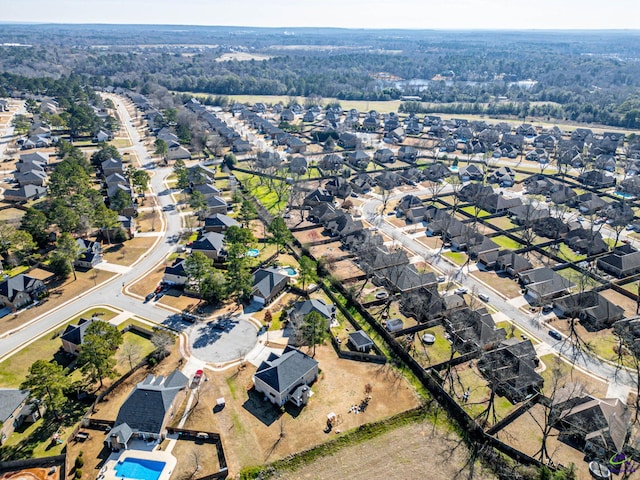 drone / aerial view featuring a residential view