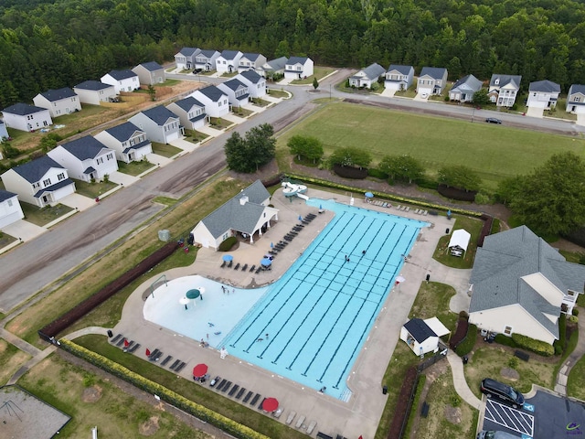 birds eye view of property featuring a residential view