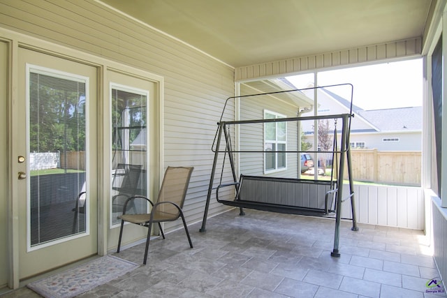 view of sunroom / solarium