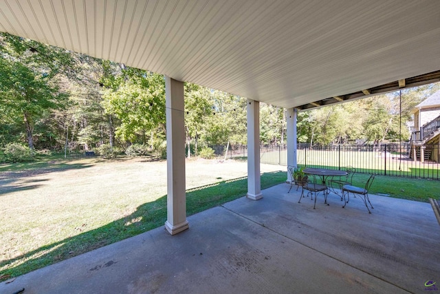 view of patio / terrace with fence