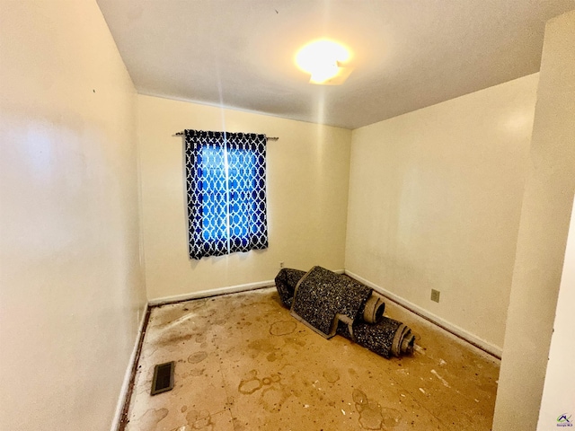 interior space featuring visible vents and baseboards