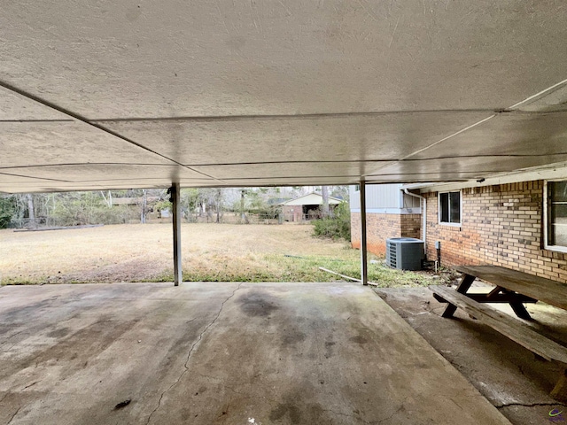 view of patio with central AC