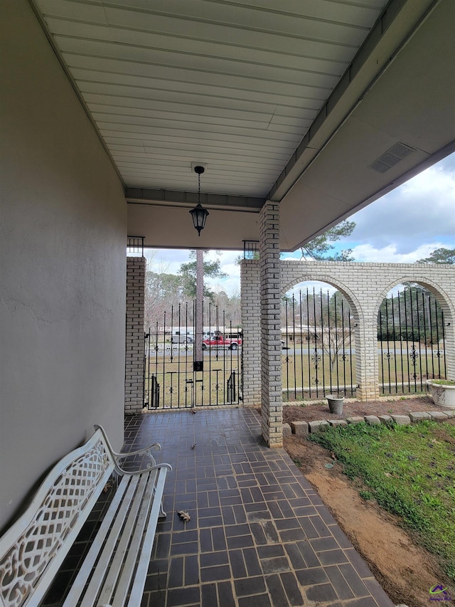 view of patio with fence
