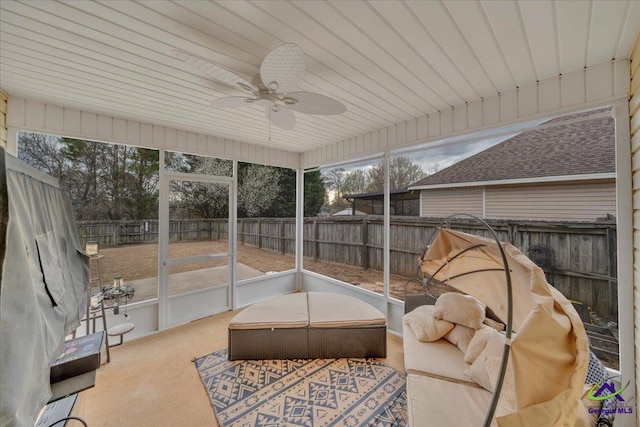 210 Cumberland Woods Ter, Warner Robins, GA 31088 - sunroom with a ceiling fan