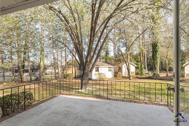 view of patio / terrace with fence