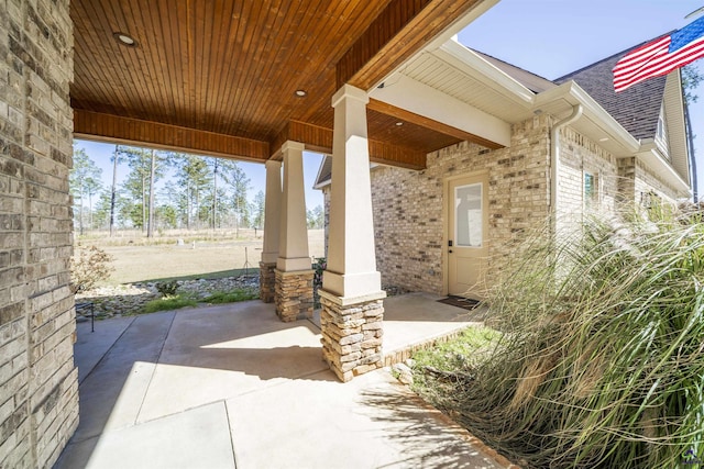 view of patio featuring covered porch