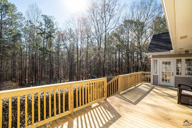 view of wooden deck