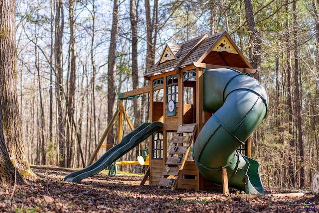 view of jungle gym