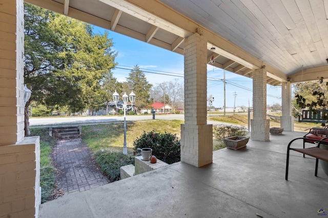 view of patio / terrace with a porch