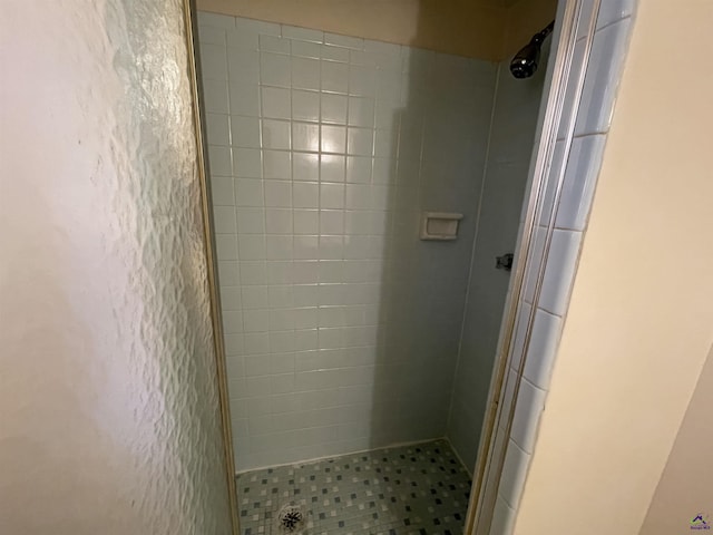 full bathroom with a shower stall