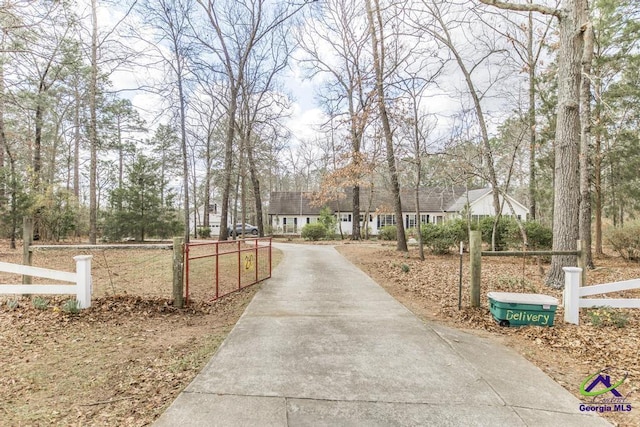 view of street with driveway