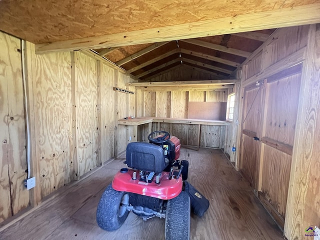 view of storage area
