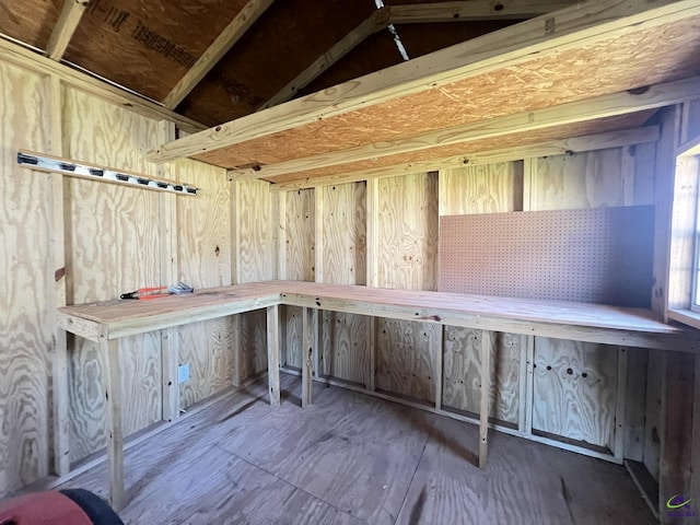 view of storage area