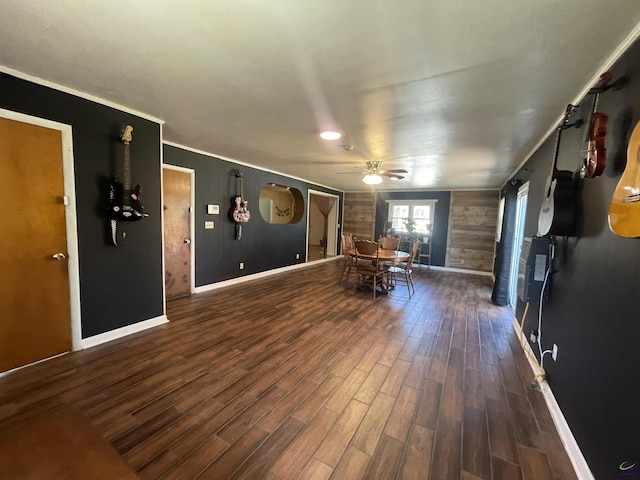 78 Duncan St, Fort Valley, GA 31030 - living room featuring wood finished floors and a ceiling fan