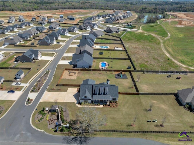 drone / aerial view featuring a residential view