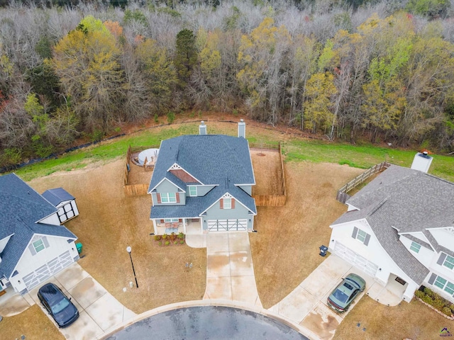116 Hidesta Ct, Kathleen, GA 31047 - aerial view with a forest view
