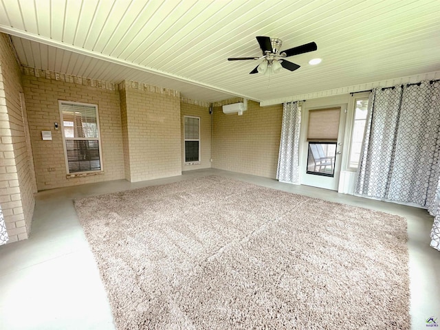 100 Northumberland Way, Warner Robins, GA 31088 - view of patio with a wall mounted AC and a ceiling fan