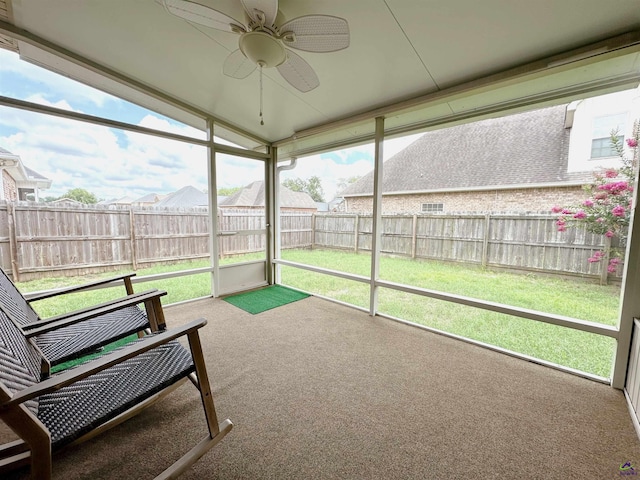 100 Northumberland Way, Warner Robins, GA 31088 - sunroom / solarium with ceiling fan and lofted ceiling