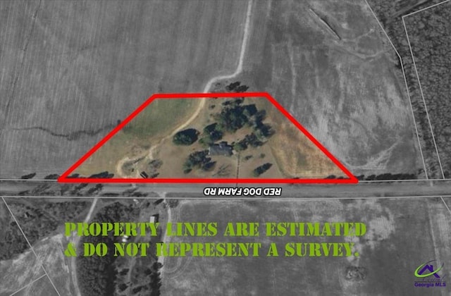 aerial view of property's location