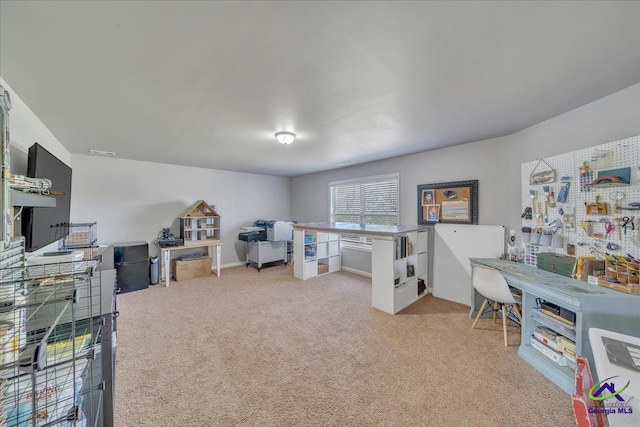 159 Feather Ln, Jackson, GA 30233 - home office with light carpet and visible vents
