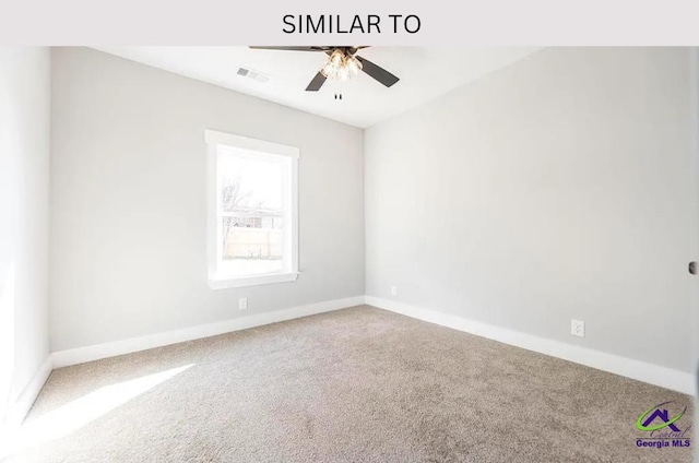 104 Reedy Ct, Perry, GA 31069 - empty room featuring carpet, ceiling fan, and baseboards