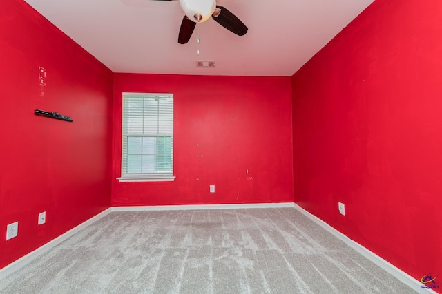 101 Bryce Dr, Warner Robins, GA 31088 - carpeted spare room featuring visible vents, ceiling fan, and baseboards