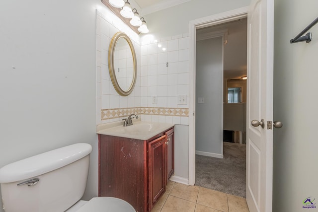 101 Bryce Dr, Warner Robins, GA 31088 - bathroom with vanity, toilet, and tile patterned flooring