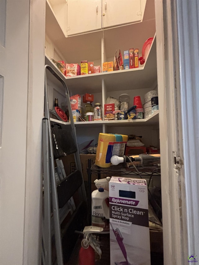view of storage area