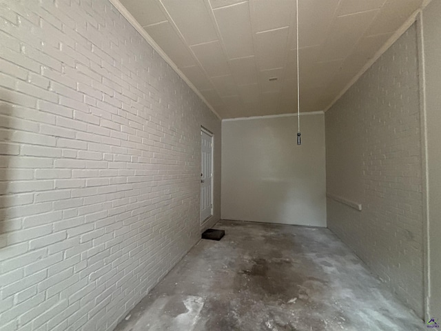 interior space featuring concrete floors