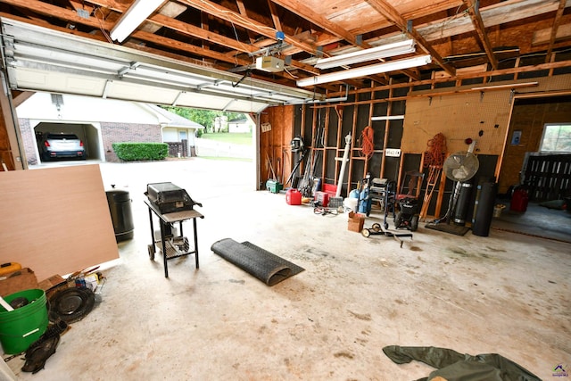 garage featuring a garage door opener