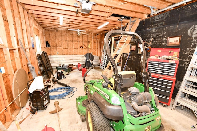 interior space featuring a garage