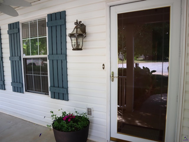 view of doorway to property