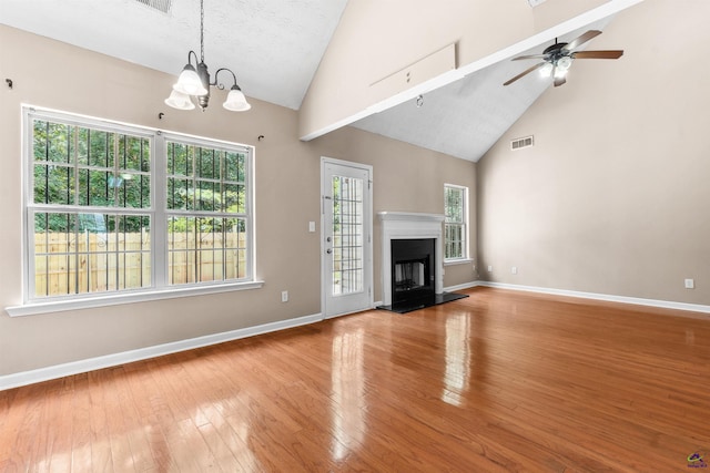 203 York Ln, Macon, GA 31220 - unfurnished living room featuring visible vents, baseboards, and hardwood / wood-style flooring