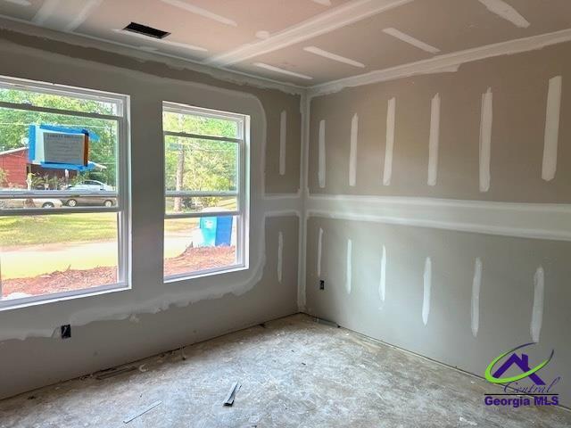 empty room with visible vents