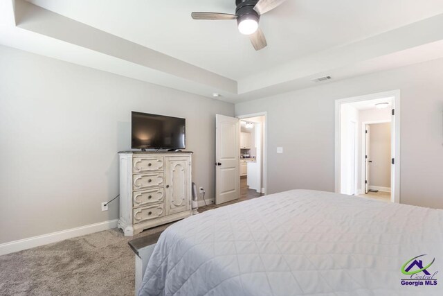 122 Milford Cir, Perry, GA 31069 - carpeted bedroom with baseboards, a ceiling fan, and visible vents