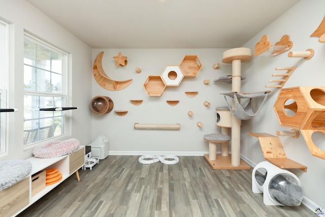 bathroom featuring baseboards and wood finished floors