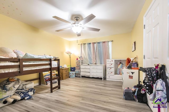 410 Steeplechase Rd, Macon, GA 31216 - bedroom featuring ceiling fan and wood finished floors