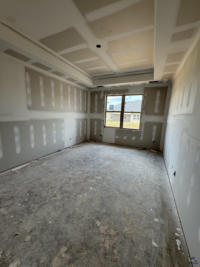 view of spare room