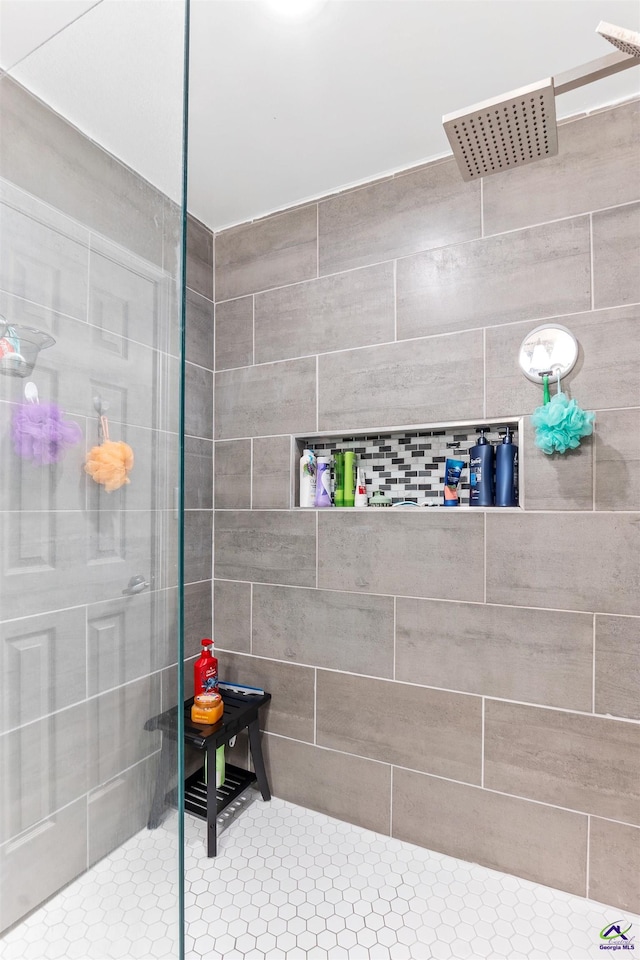 full bathroom with walk in shower
