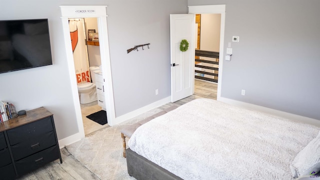 bedroom with baseboards
