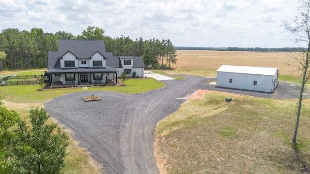 bird's eye view featuring a rural view