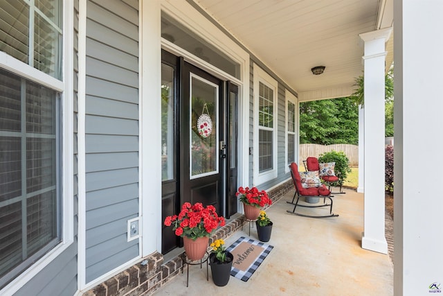 view of patio / terrace featuring a porch