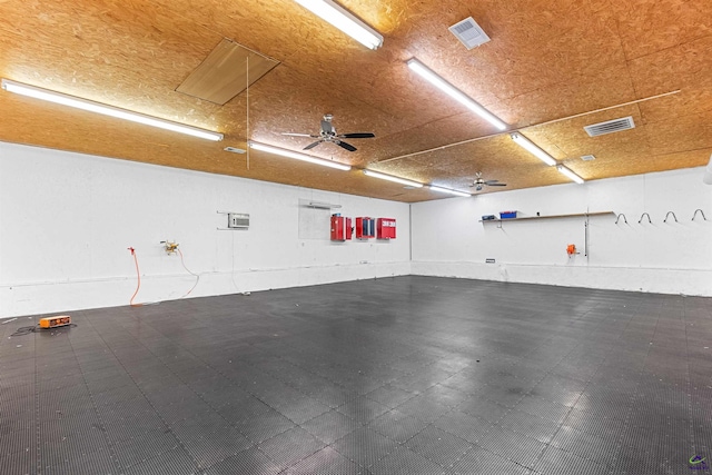 465 Pitts Rd, Hawkinsville, GA 31036 - garage featuring a ceiling fan