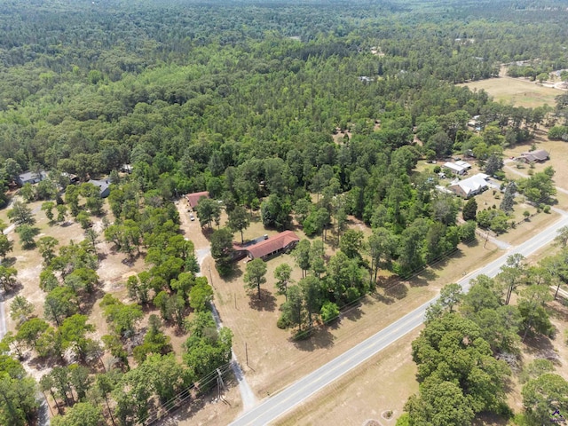 bird's eye view of a heavily wooded area