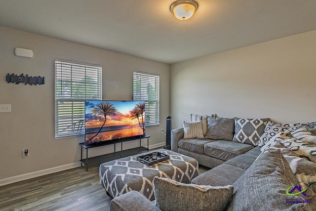 1707 Hannah Ct, Macon, GA 31217 - living room with wood finished floors and baseboards