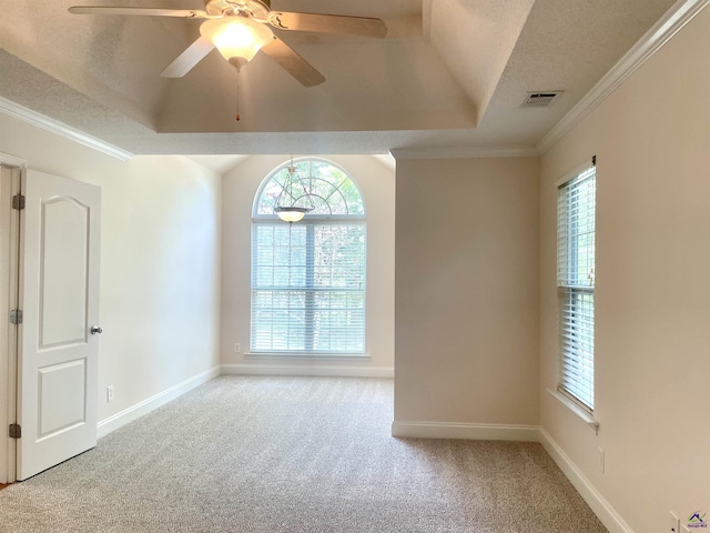 1187 Camden Ct, Warner Robins, GA 31088 - unfurnished room with a textured ceiling, carpet, healthy amount of natural light, and ornamental molding
