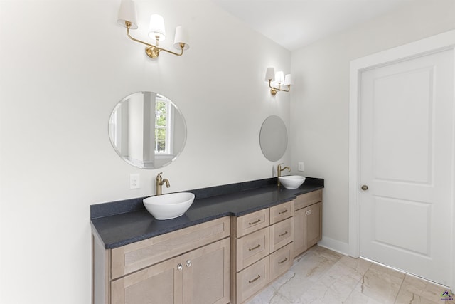 615 Head Rd, Juliette, GA 31046 - full bath with double vanity and marble finish flooring
