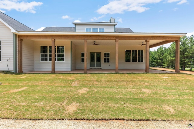 615 Head Rd, Juliette, GA 31046 - back of property featuring ceiling fan, a yard, and a patio area